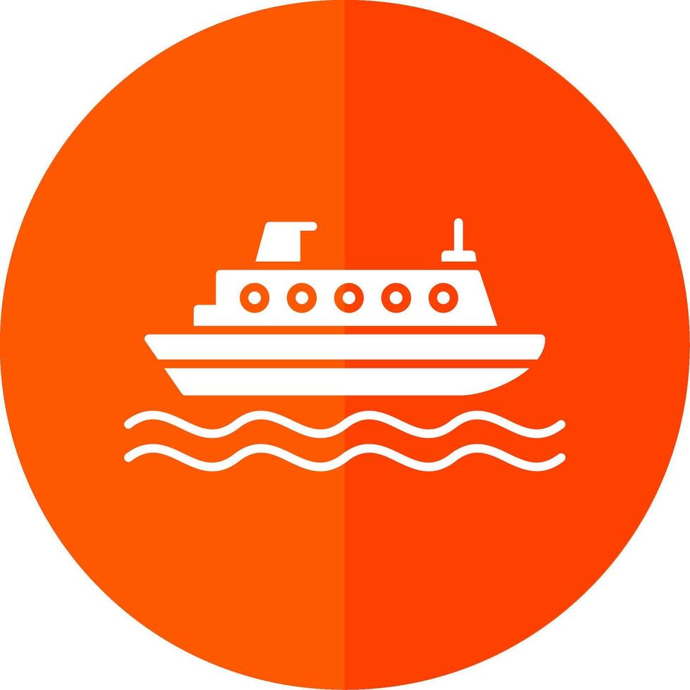 Cruiser Glyph Red Circle Icon vector