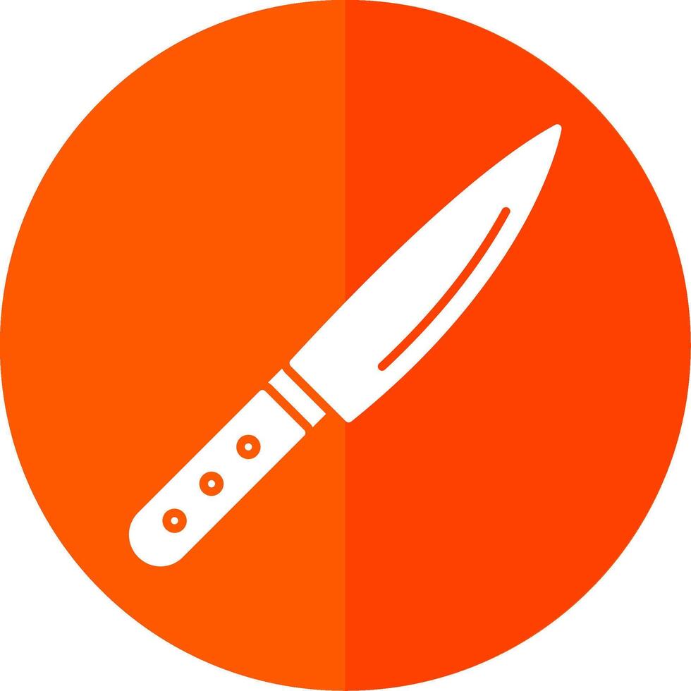 Knife Glyph Red Circle Icon vector