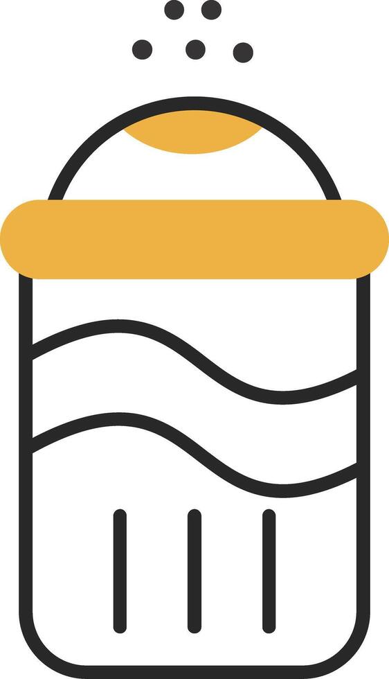Salt Skined Filled Icon vector