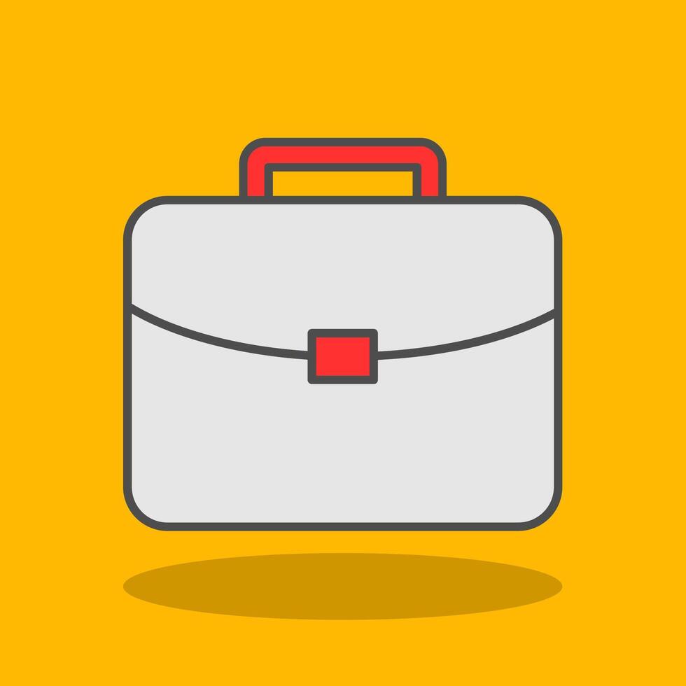 Brief Filled Shadow Icon vector