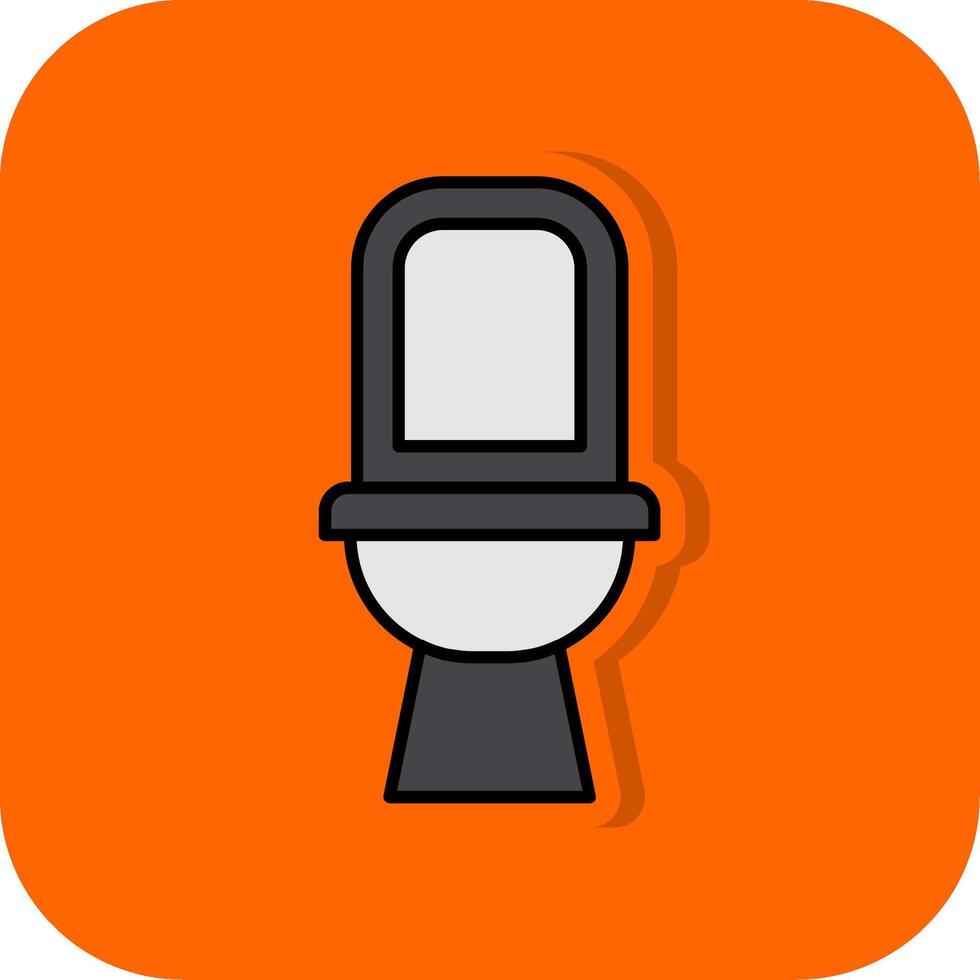 baño lleno naranja antecedentes icono vector