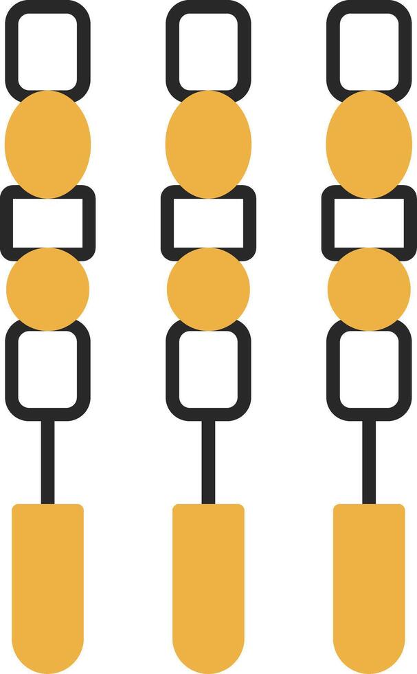 BBQ Stick Skined Filled Icon vector