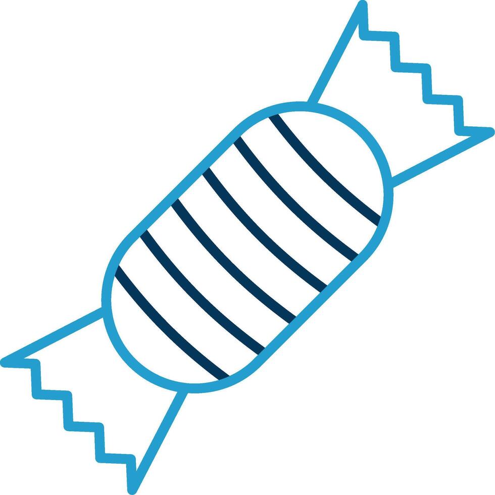 Toffee Line Blue Two Color Icon vector