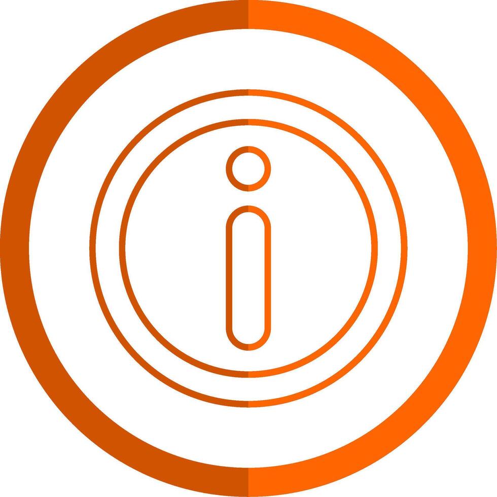 Information Line Orange Circle Icon vector