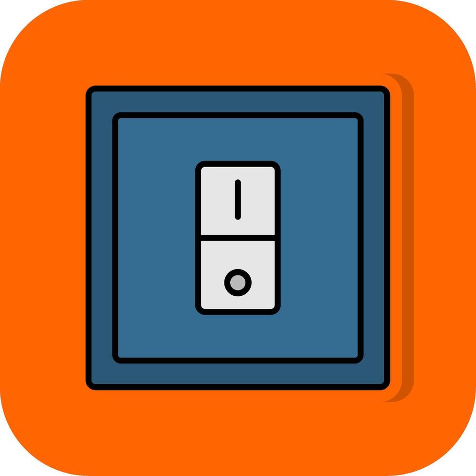 Switcher Filled Orange background Icon vector