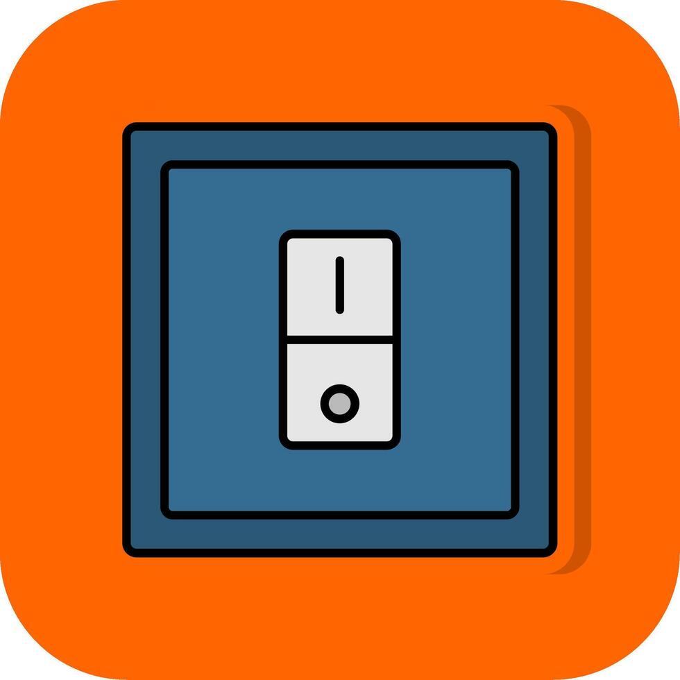 Switcher Filled Orange background Icon vector