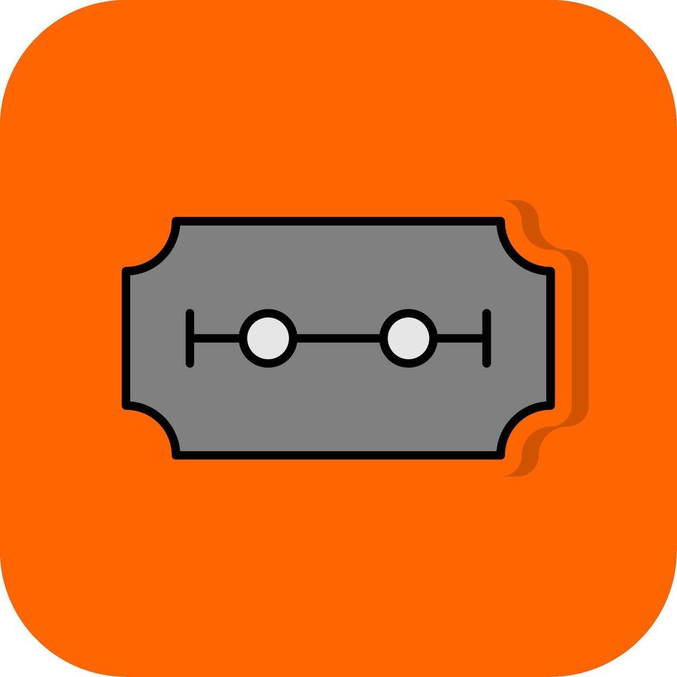 Razor Blade Filled Orange background Icon vector