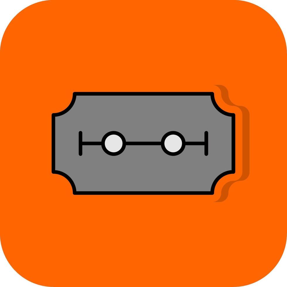 Razor Blade Filled Orange background Icon vector