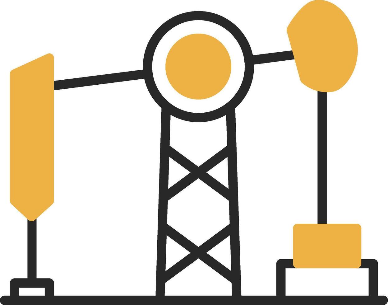 Petroleum Skined Filled Icon vector