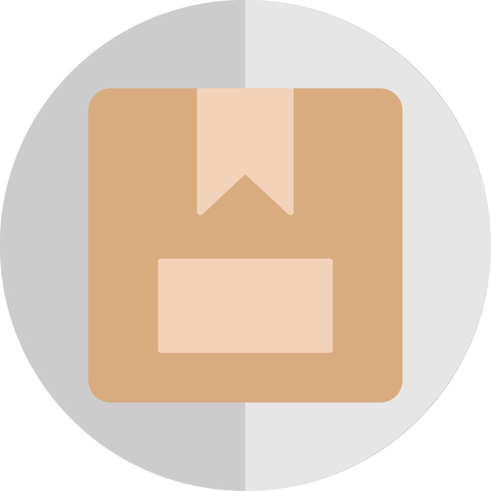 paquete caja plano escala icono vector