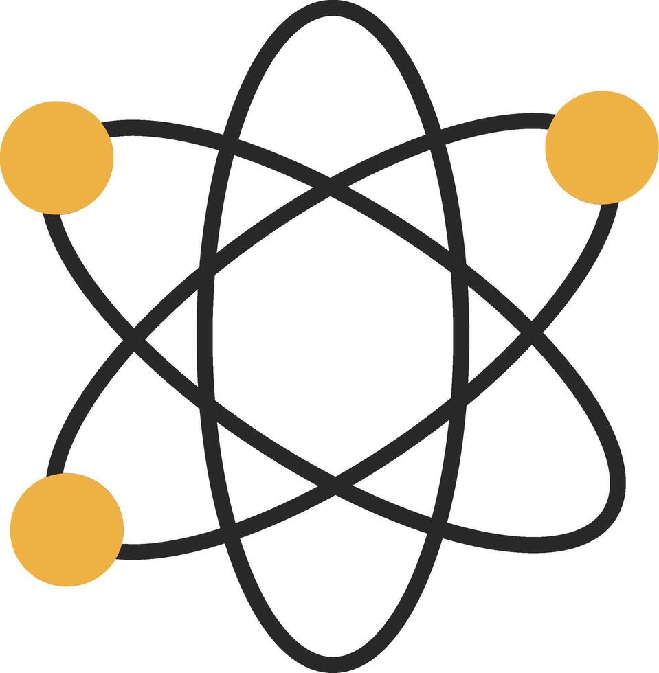 Nucleus Skined Filled Icon vector