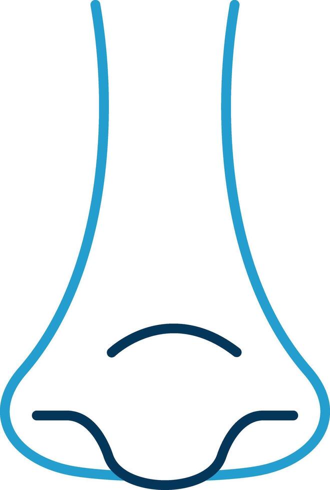 Rhinology Line Blue Two Color Icon vector