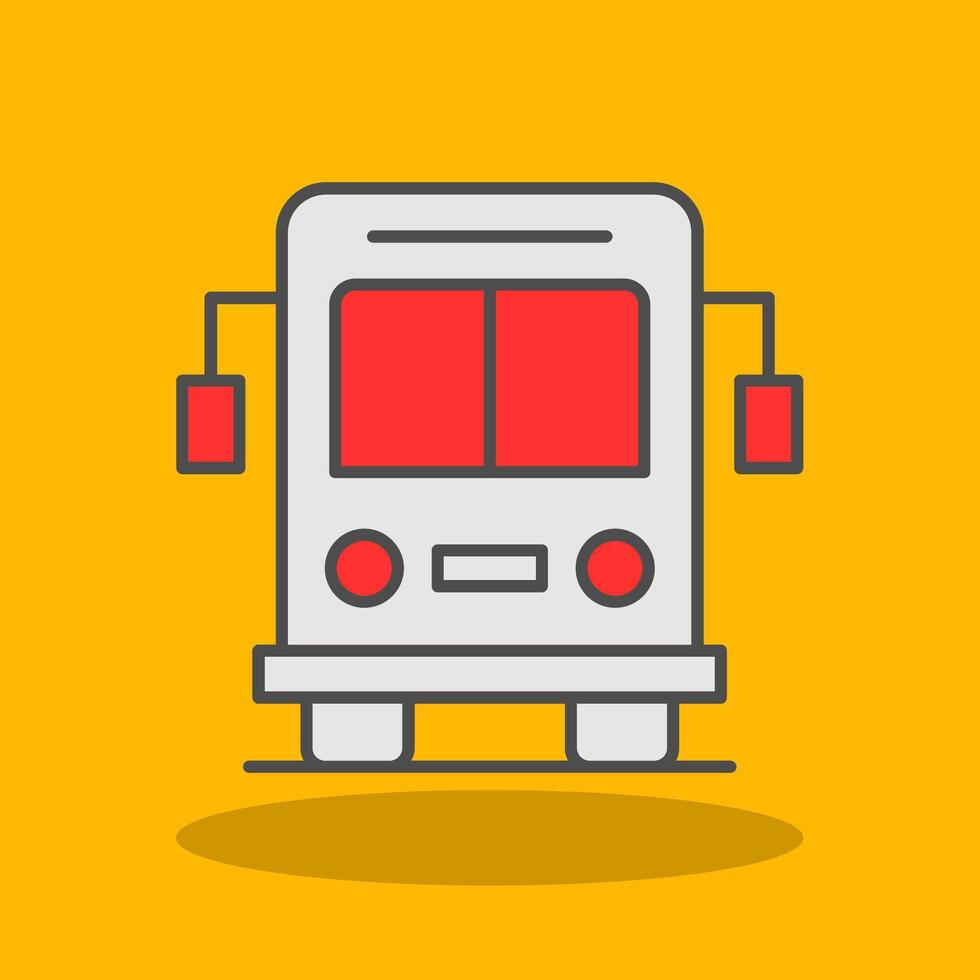 Shuttle Filled Shadow Icon vector