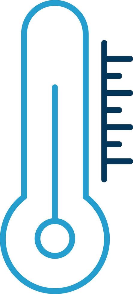 Thermometer Line Blue Two Color Icon vector