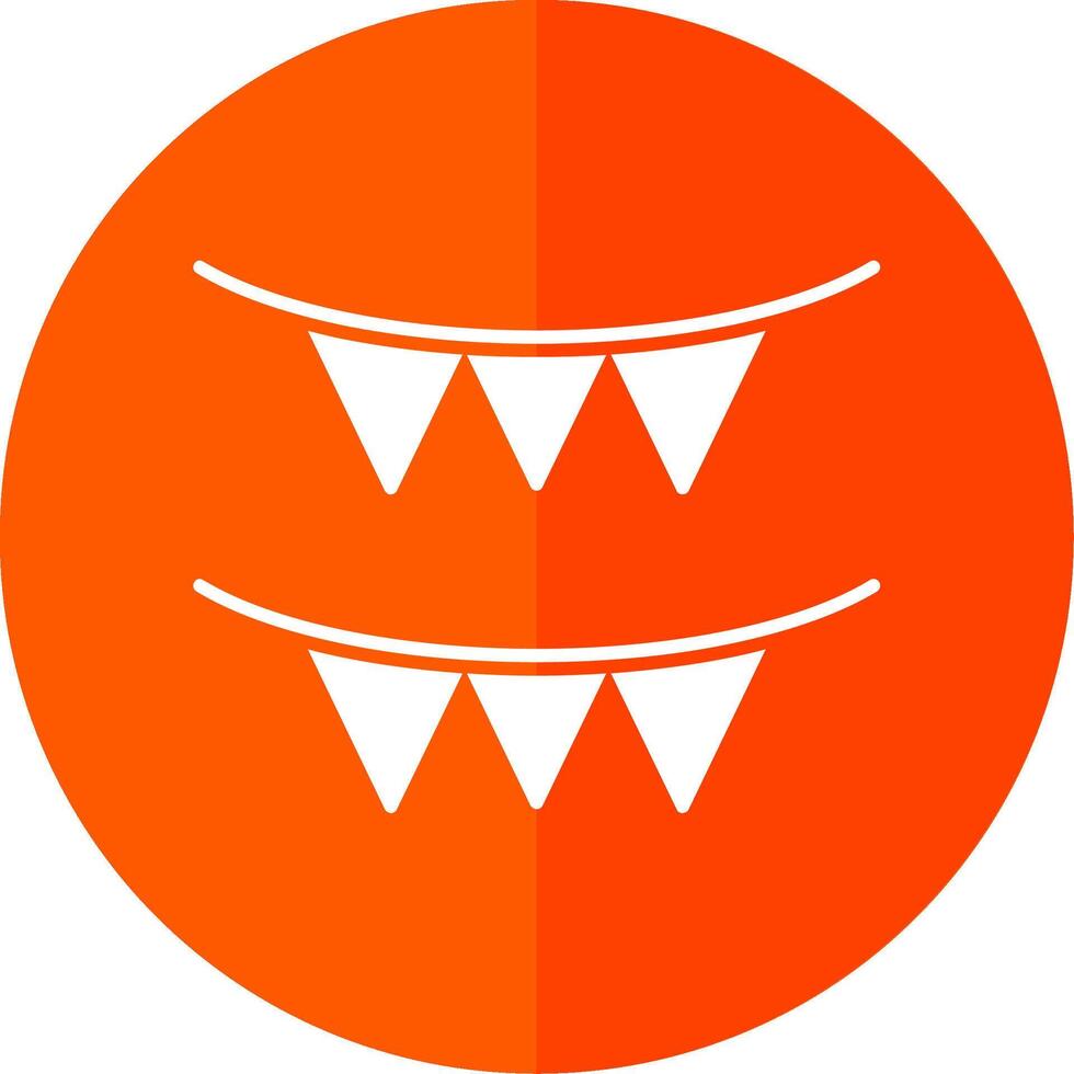 Garland Glyph Red Circle Icon vector