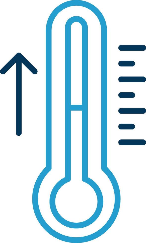 Thermometer Line Blue Two Color Icon vector