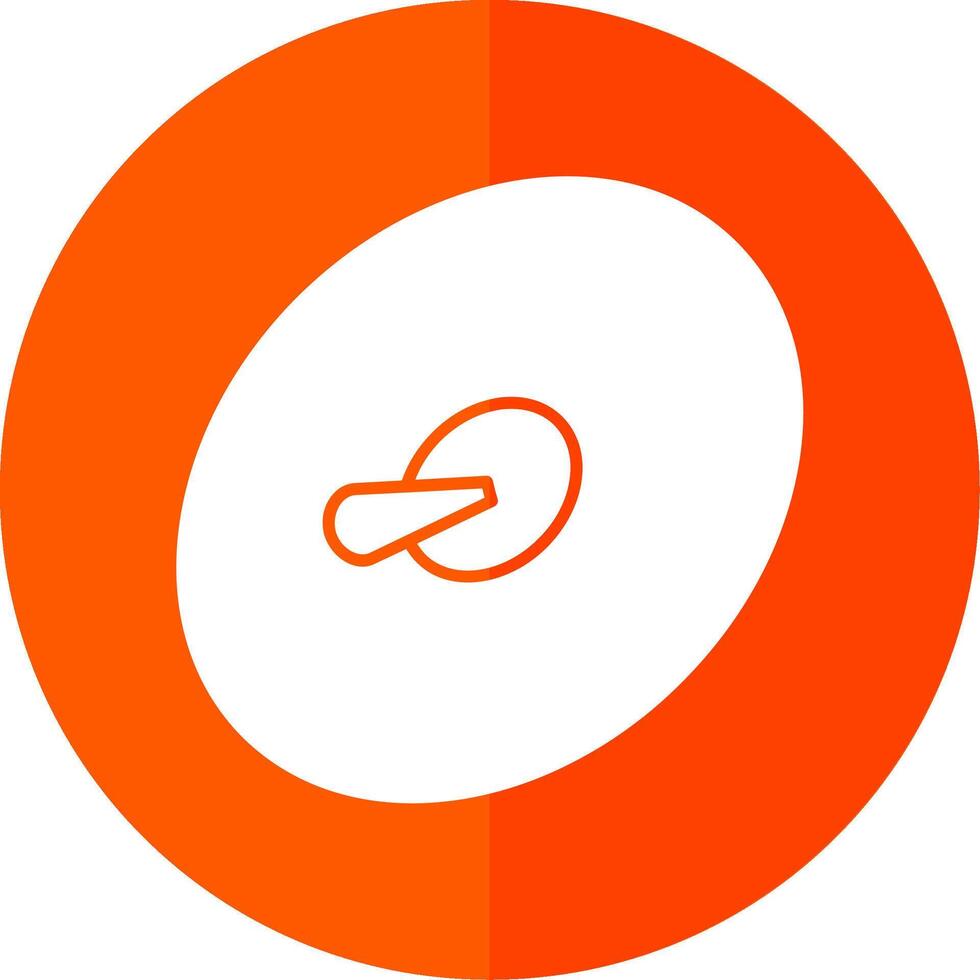 Cymbals Glyph Red Circle Icon vector