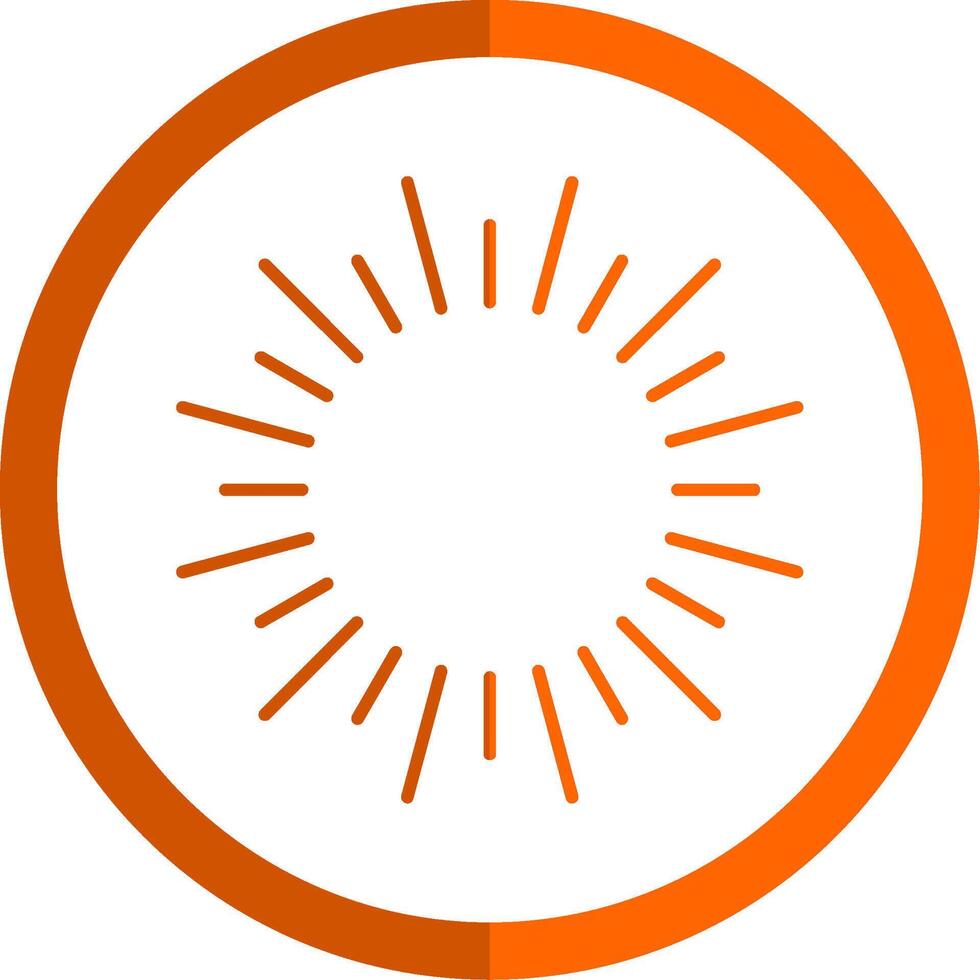 Fireworks Line Orange Circle Icon vector