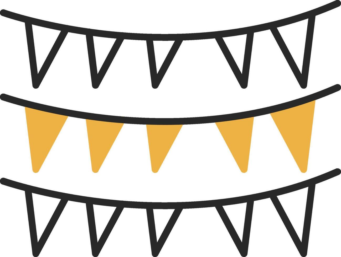 Decoration Skined Filled Icon vector