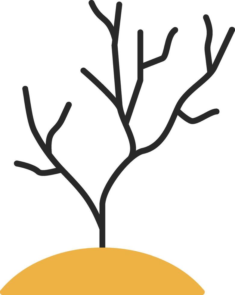 Coral Reef Skined Filled Icon vector