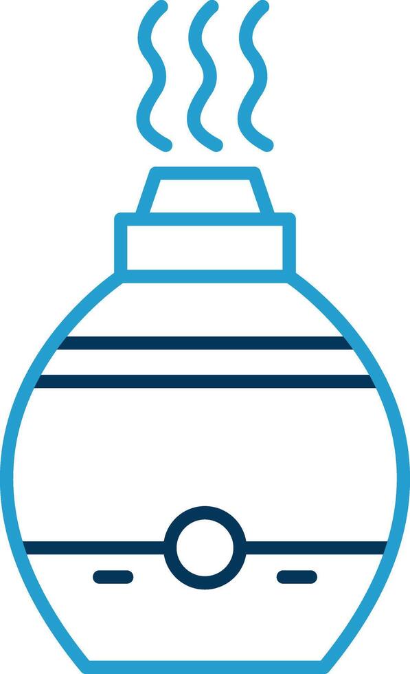 Air Diffuser Line Blue Two Color Icon vector