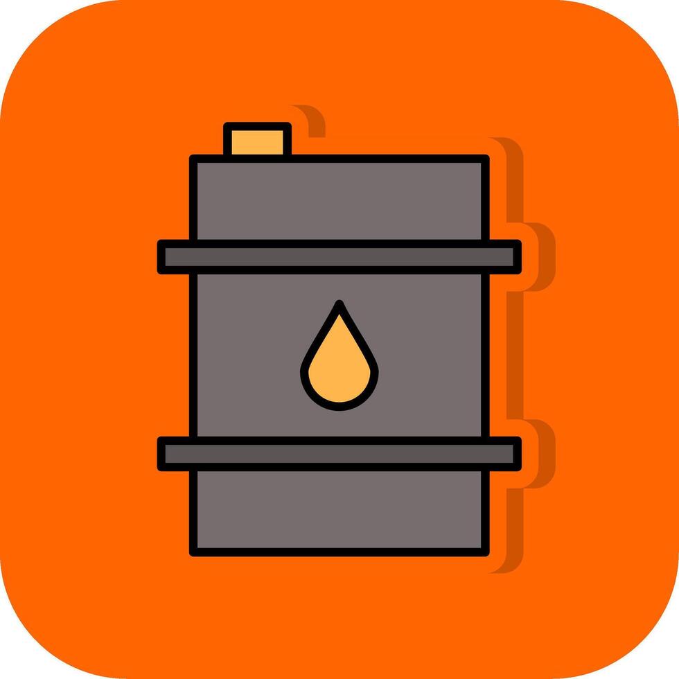 barril lleno naranja antecedentes icono vector