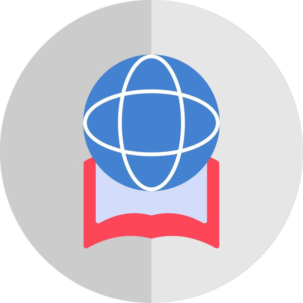 global educación plano escala icono vector