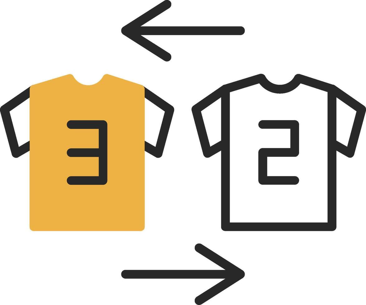 Substitution Skined Filled Icon vector