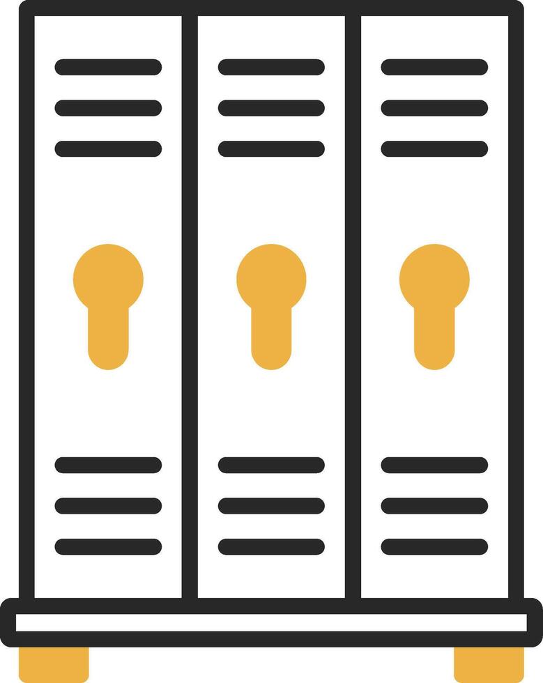 Lockers Skined Filled Icon vector