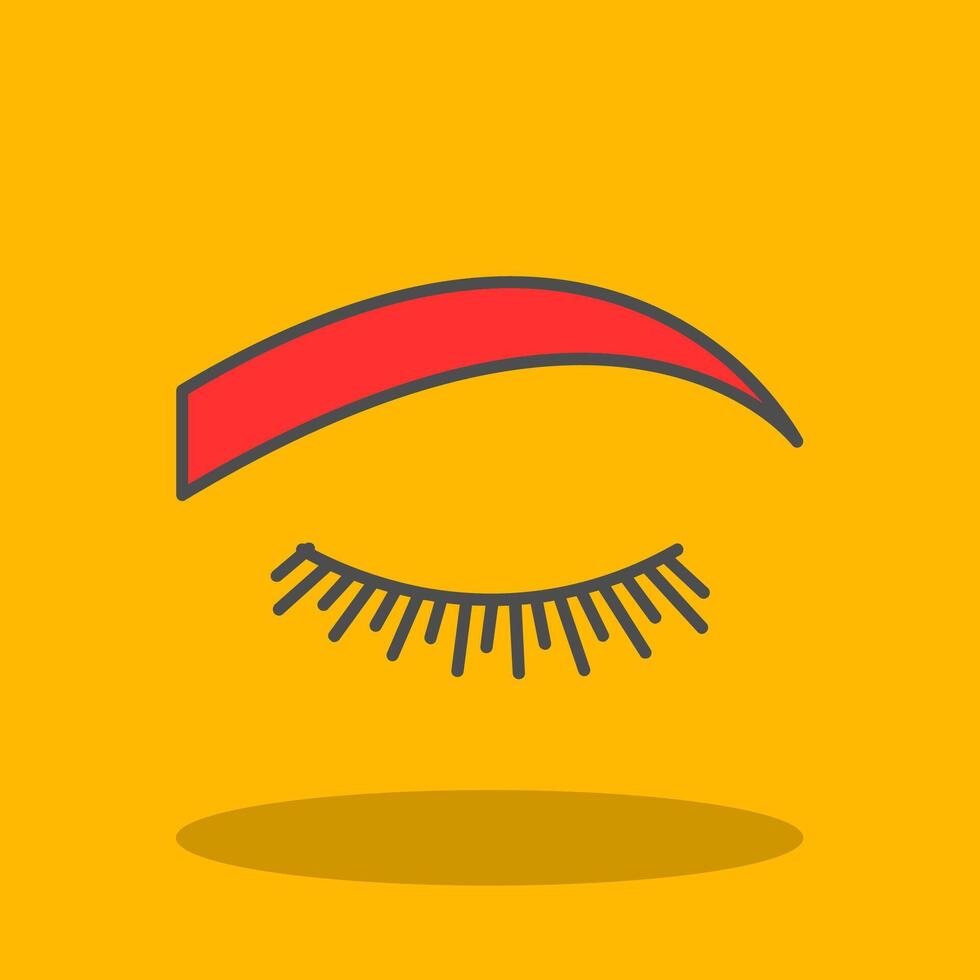 Eyebrow Filled Shadow Icon vector