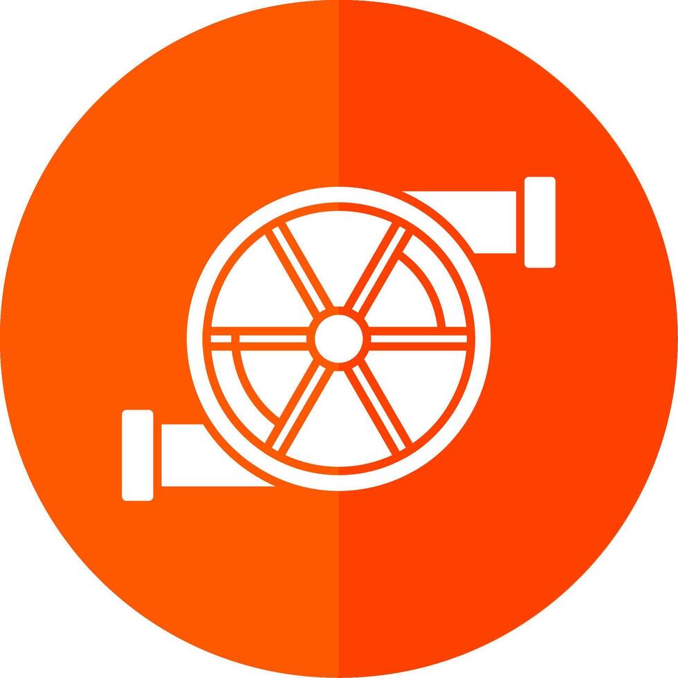 Turbo Glyph Red Circle Icon vector