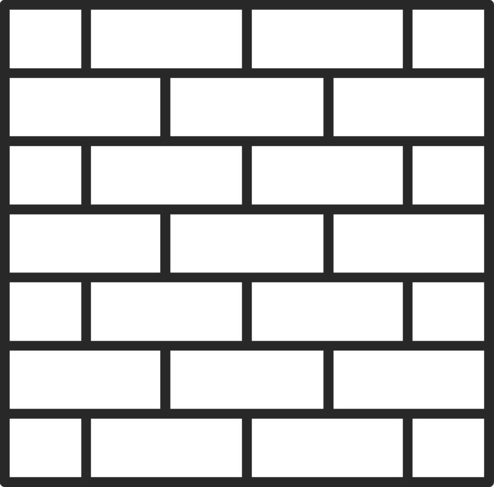Brickwall Skined Filled Icon vector
