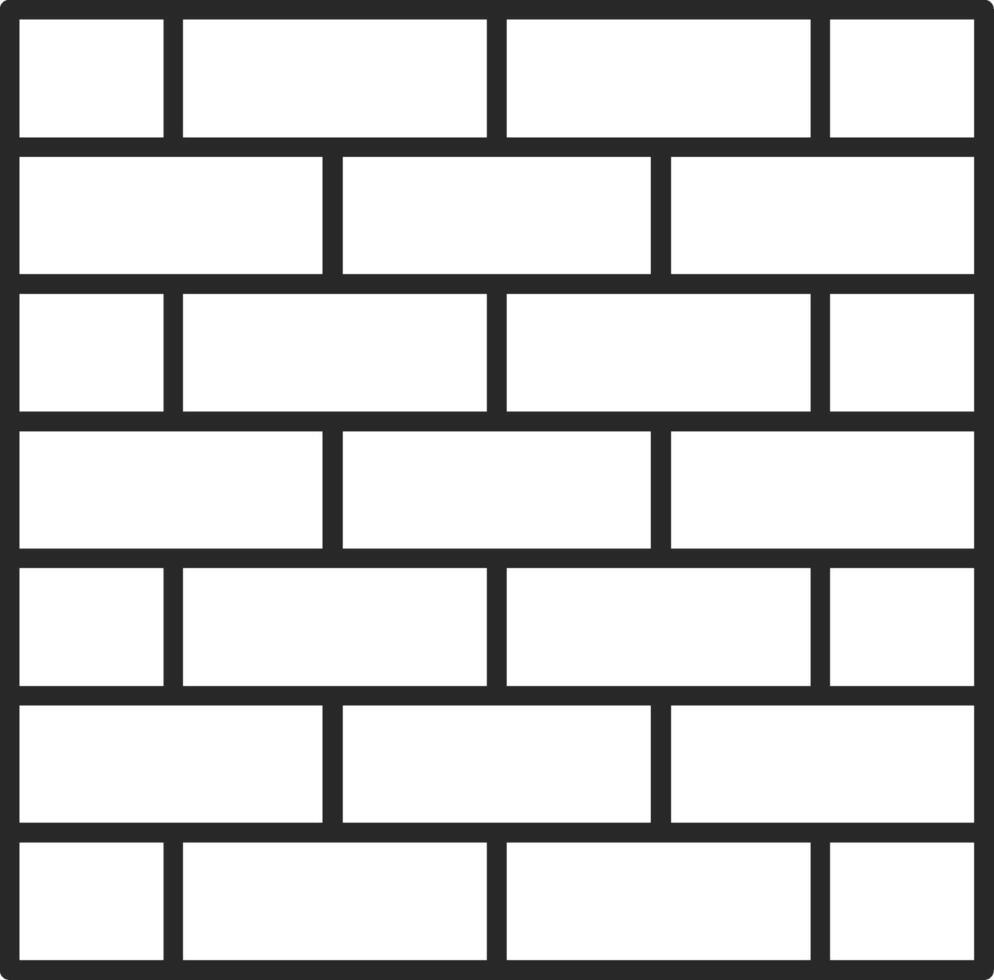 Brickwall Skined Filled Icon vector