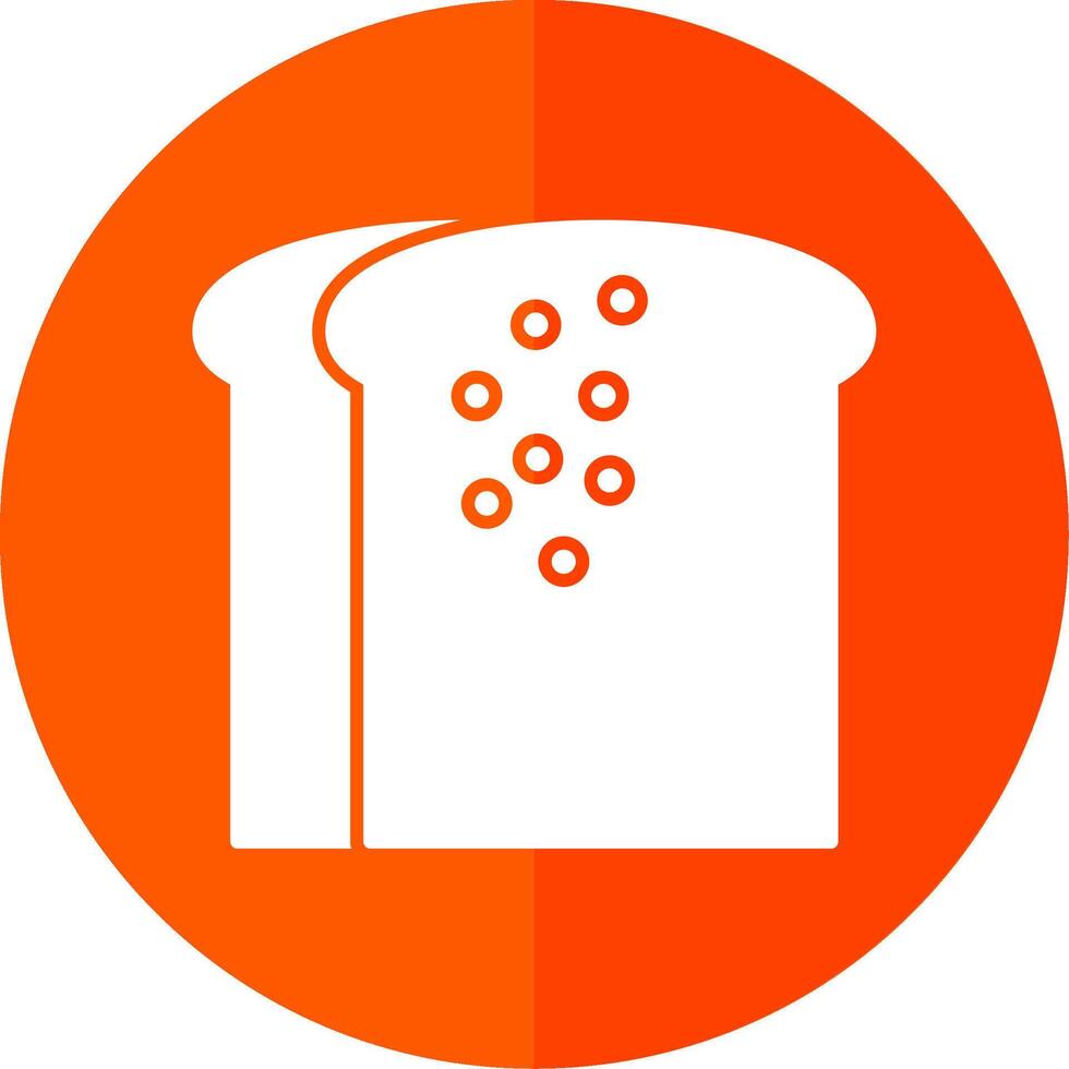 Toast Glyph Red Circle Icon vector