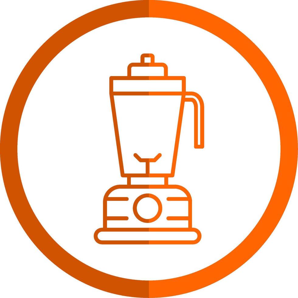 Blender Line Orange Circle Icon vector