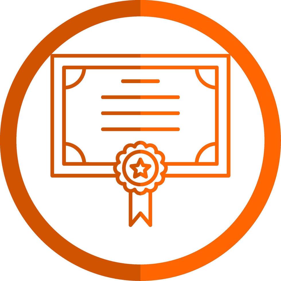 Standard Line Orange Circle Icon vector