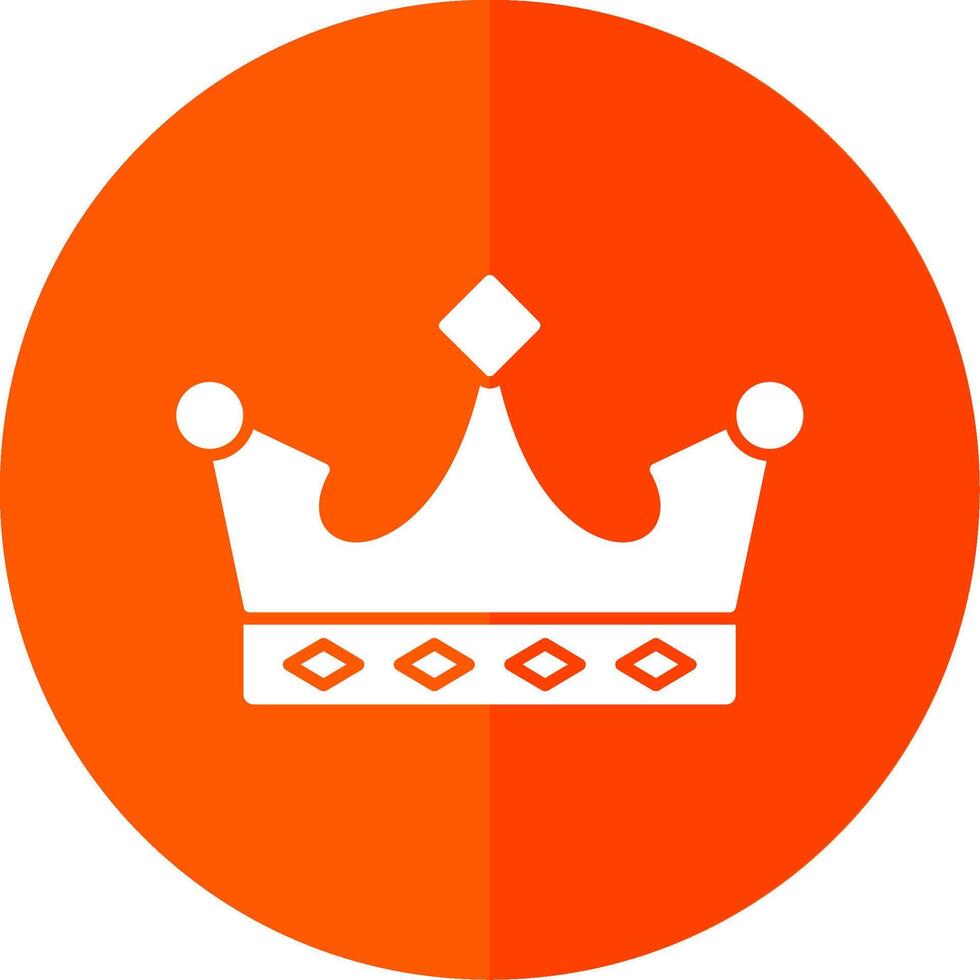 King Glyph Red Circle Icon vector