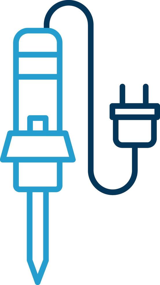 Welding Equipment Line Blue Two Color Icon vector