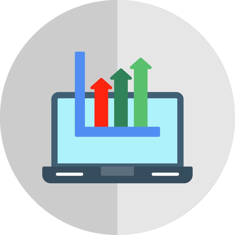 Digital Economy Flat Scale Icon vector