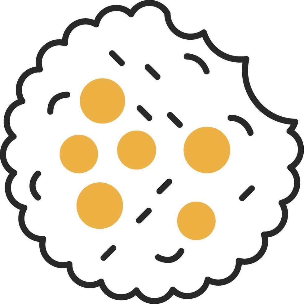 Cookie Skined Filled Icon vector