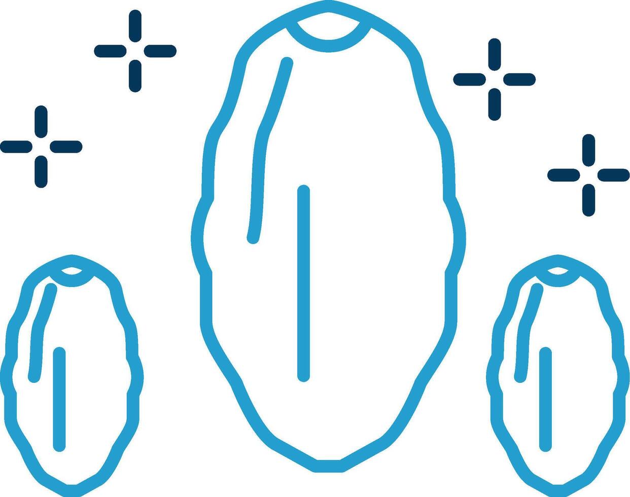 Dates Line Blue Two Color Icon vector