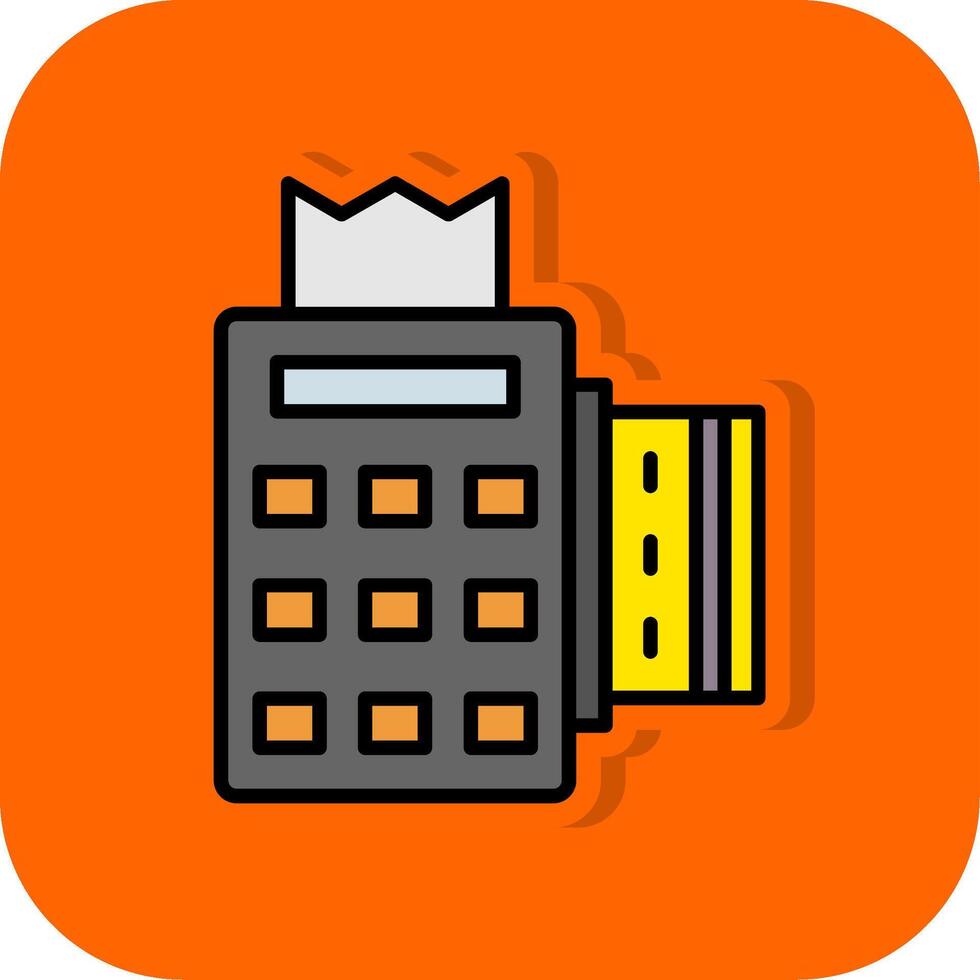 Edc Filled Orange background Icon vector