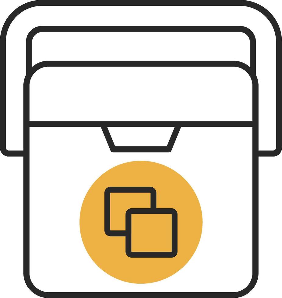 Ice Box Skined Filled Icon vector