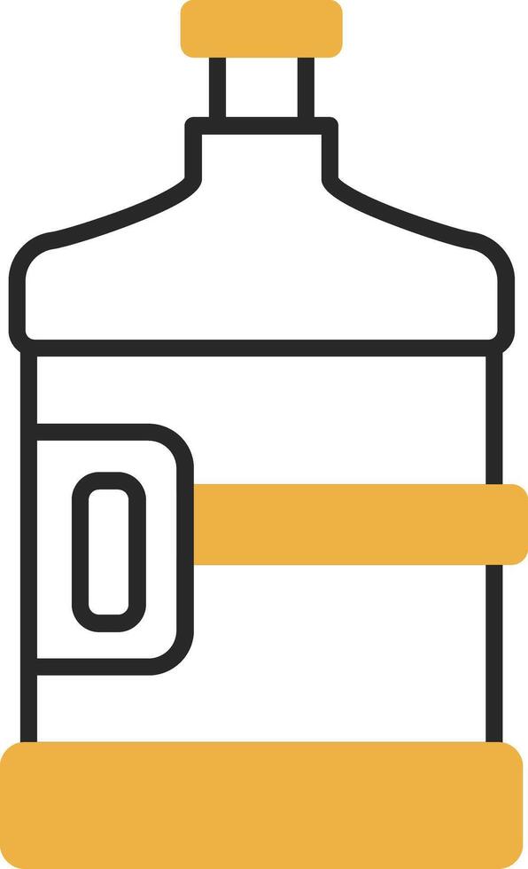 Water Flask Skined Filled Icon vector