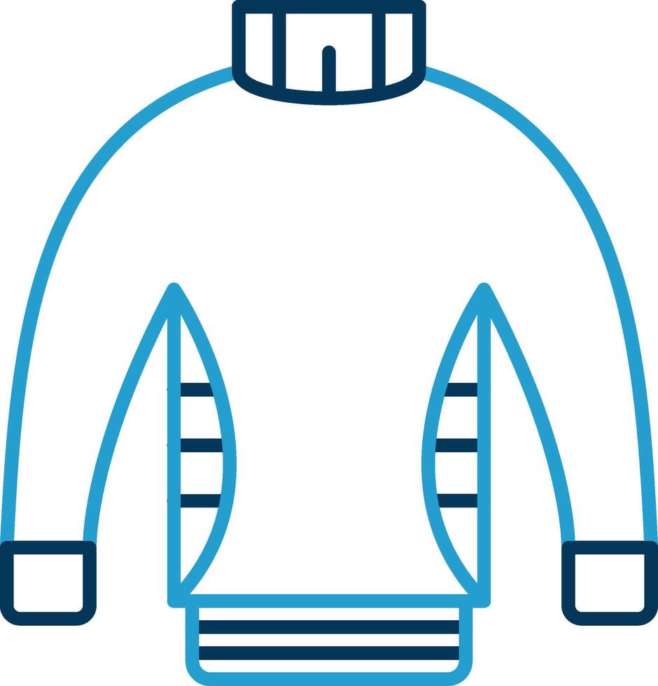 Sweater Line Blue Two Color Icon vector