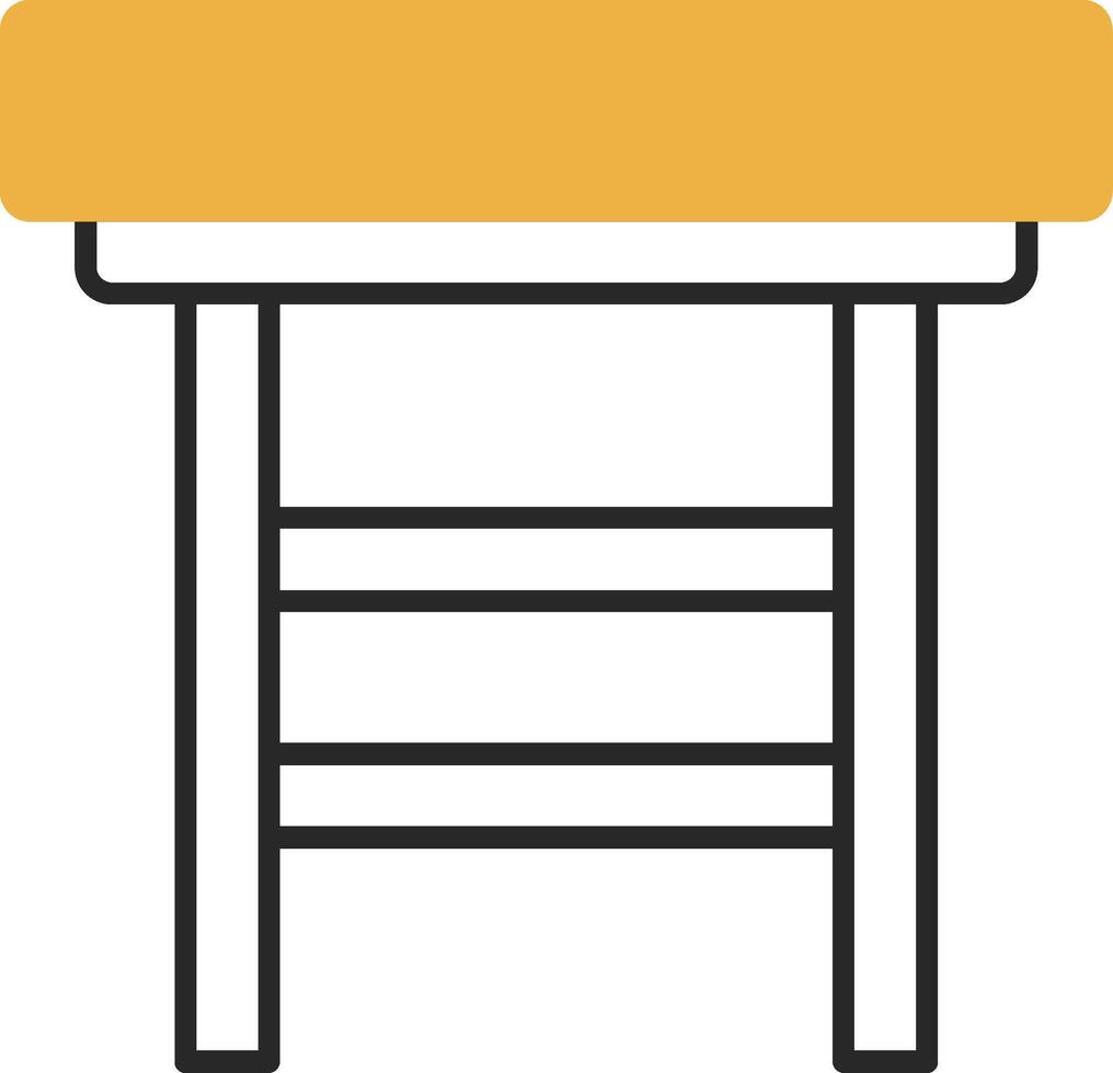 Stool Skined Filled Icon vector