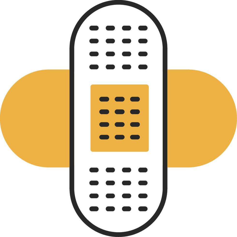 Bandages Skined Filled Icon vector