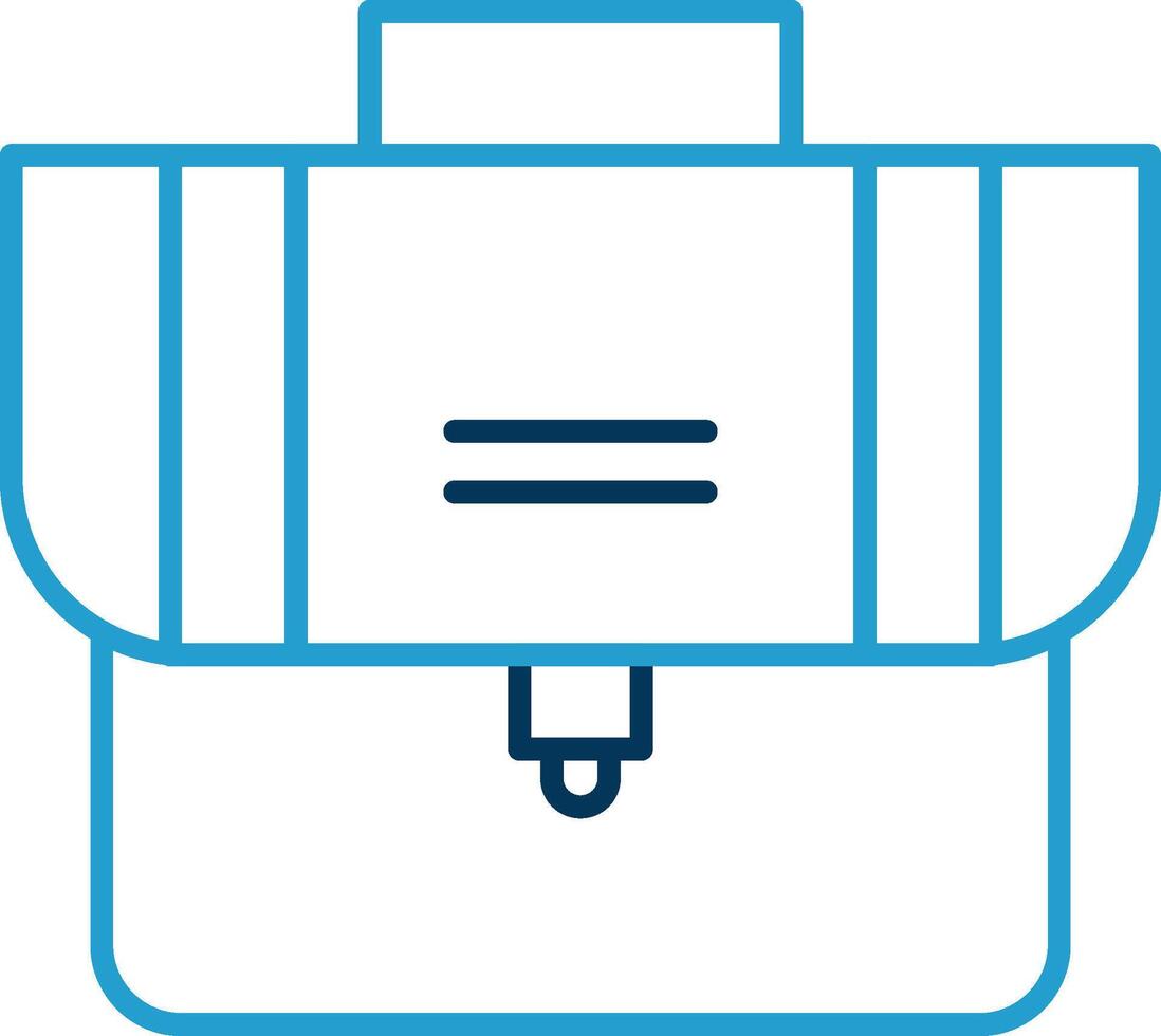 Suitcase Line Blue Two Color Icon vector