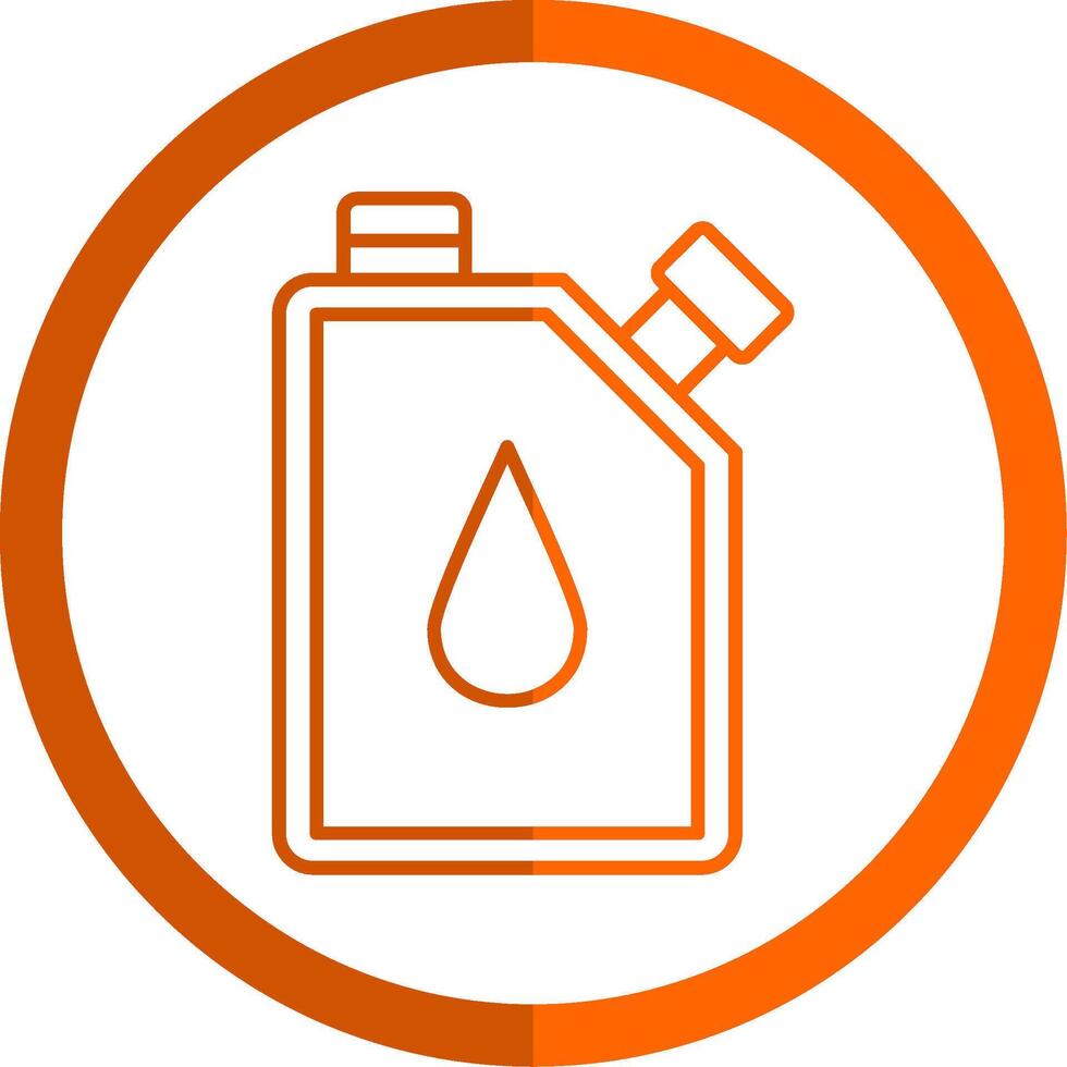 Canister Line Orange Circle Icon vector