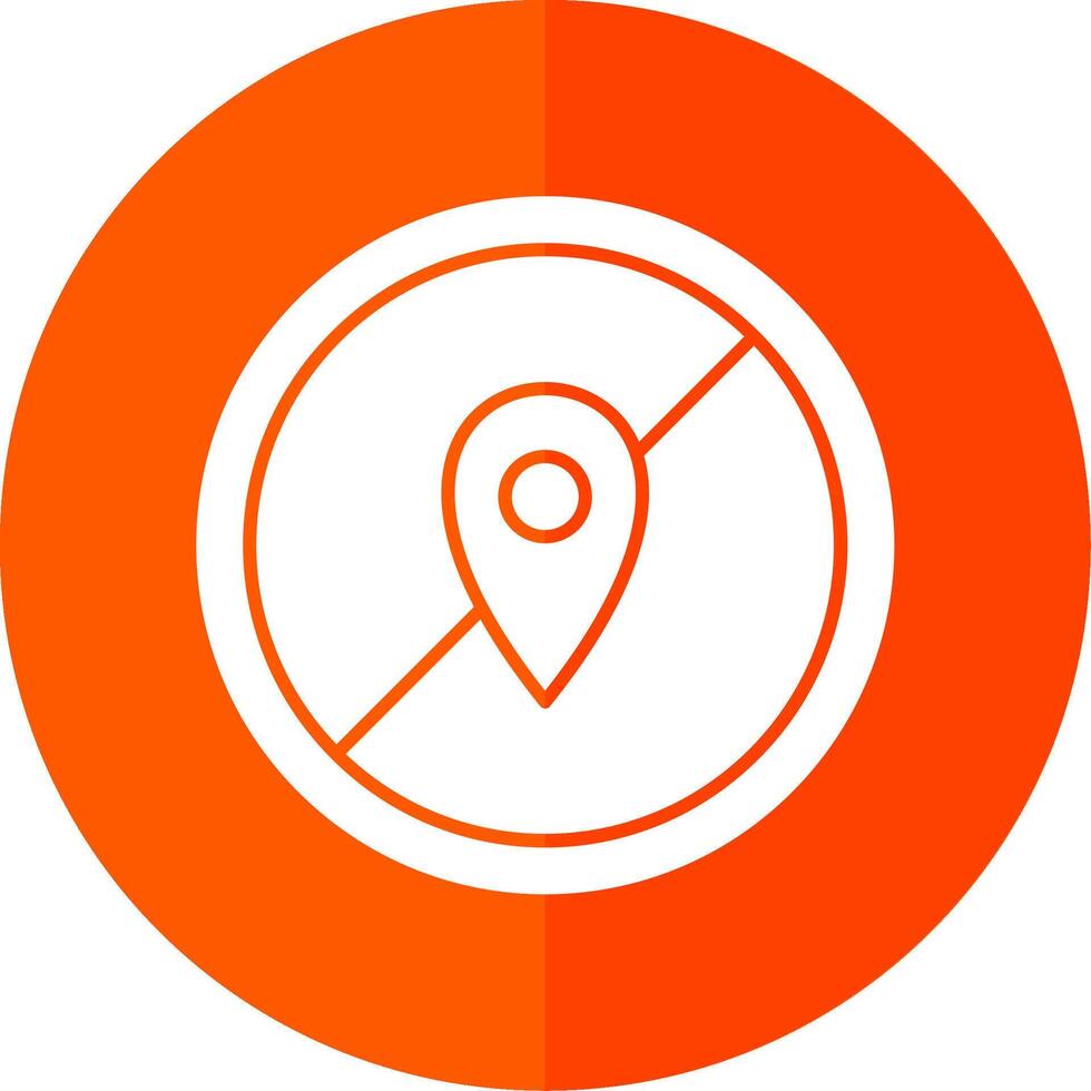 Avoid Glyph Red Circle Icon vector
